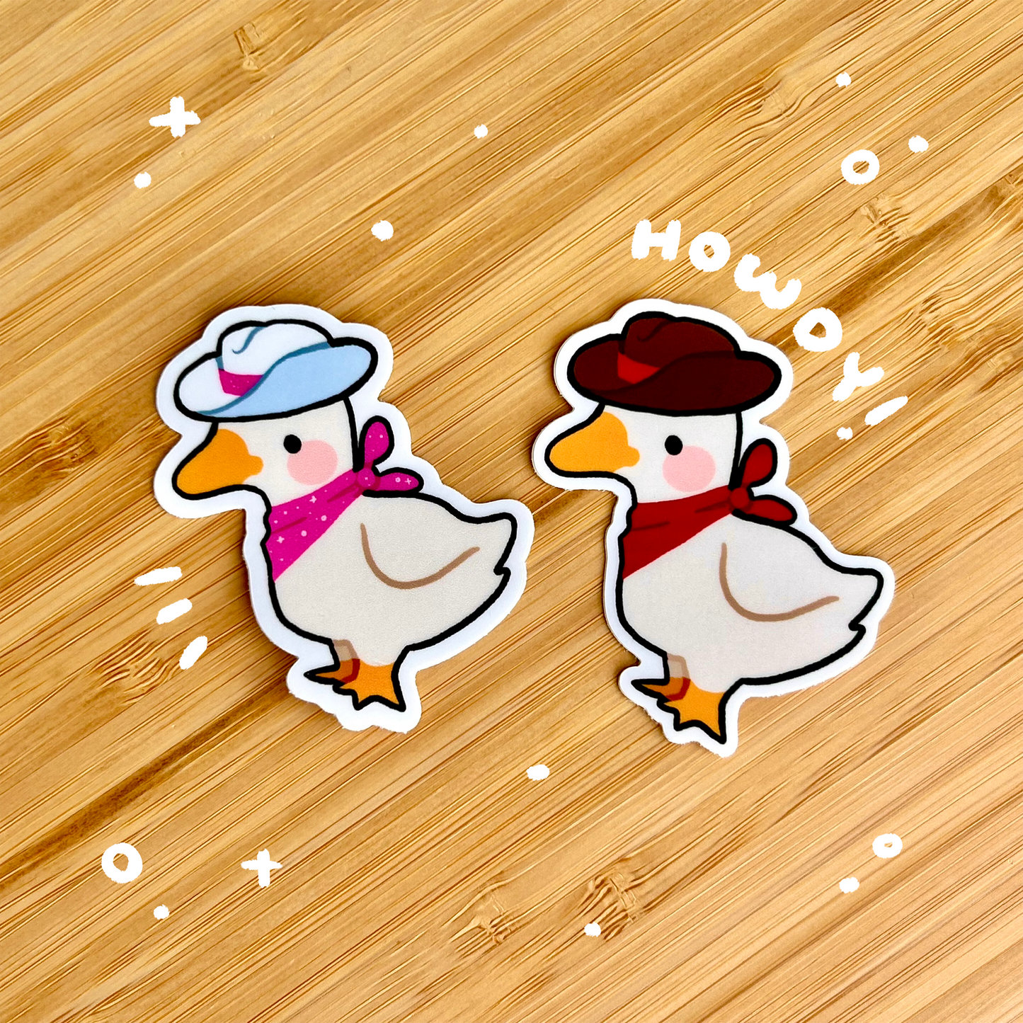 Cowboy Duck Stickers