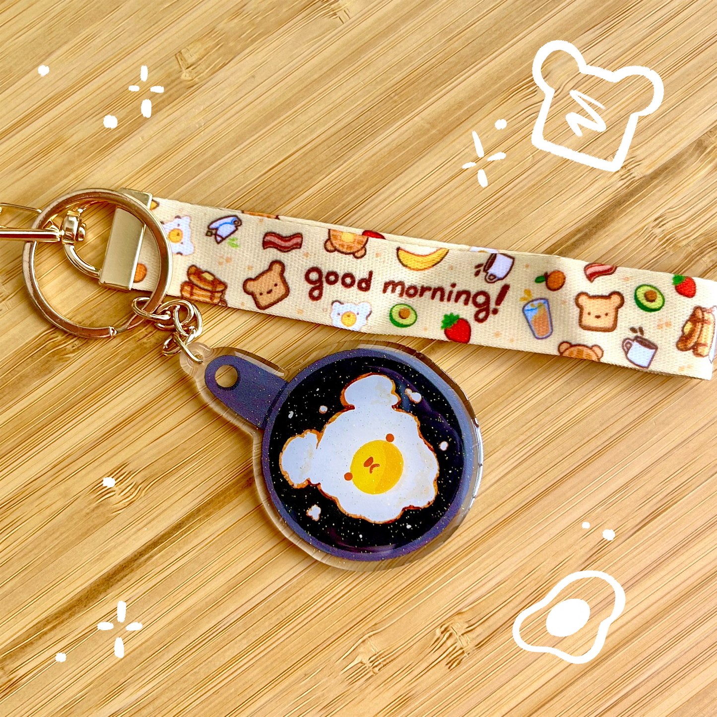 Breakfast Bear Lanyard Set